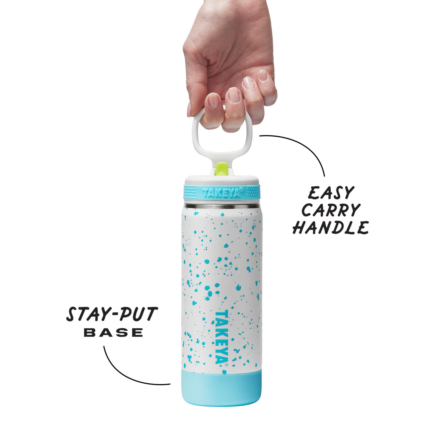 glow-in-the-dark-sport-kids-water-bottle-confetti-with-straw-lid-q5 TKS_SP25_CoreKidsGIDConfetti_StwBtl_CloudGlow_18oz_51368_v3_sRGB-Callout.png
